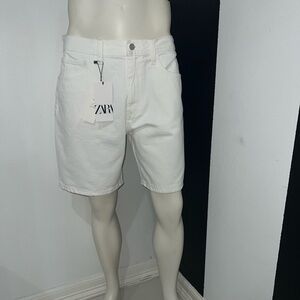 Zara Men's White Shorts